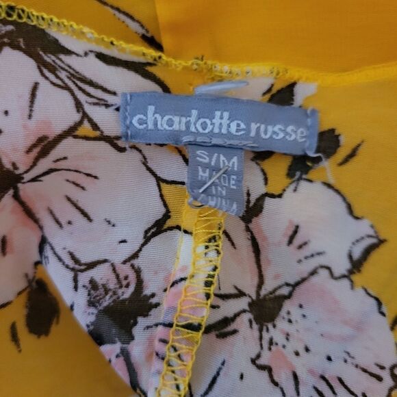 Charlotte Russe 3/4 Sleeve Sheer Loose Chiffon Floral Kimono Cardigan, small/me - Picture 9 of 13